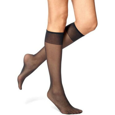 Choose Color and Size 3 pair per box Sheer Caress Knee Highs Brand New!